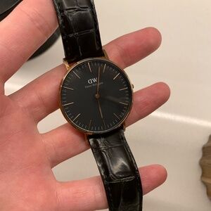 Daniel Wellington Black Leather Watch